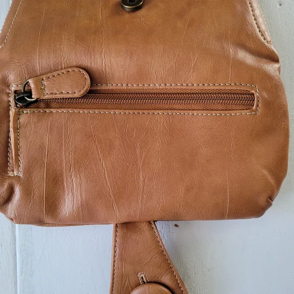NICA brown mini clutch. Several compartments inside. - Picture 4 of 14